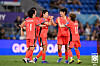 The Korean women's football team in action at the 2026 AFC Women's Asian Cup in Australia on March 2. [YONHAP]