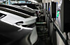 Electric vehicles are seen at a charging station in Seoul on April 29. [YONHAP]