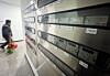 Electricity meters are seen at a building in Seoul on Dec. 22, 2025. [YONHAP]