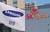 Logo of Samsung Electronics, left, and SK hynix [YONHAP]