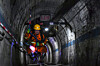 In this photo released by Xinhua News Agency, a rescuer comes up from a coal mine shaft after conducting a search and rescue operation following a gas explosion at the Liushenyu coal mine facility in Qinyuan county in Changzhi, China, on May 24. [AP/YONHAP]