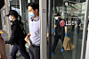 Police leave the LG Electronics Magok business center in Gangseo District, western Seoul, on May 27 after completing an on-site investigation into a stabbing incident that occurred at the facility. [NEWS1]