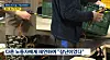 The head of a plating plant in Hwaseong, Gyeonggi, reenacts the moment of discharging an air gun at a foreign worker in a JTBC News report on April 7. [SCREEN CAPTURE]