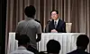 Tomihiro Tanaka, president of the Japanese branch of the Family Federation for World Peace and Unification, formerly known as the Unification Church, speaks at a press conference in Tokyo on July 11, 2022. [YONHAP]