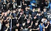 The Cheonan Hyundai Capital Skywalkers pose for photos after a game at Gyeyang Gymnasium in Incheon on April 10. [NEWS1]