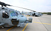 MH-60R Seahawk helicopters are seen in Jinhae, South Gyeongsang, on April 1. [YONHAP]