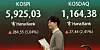 On March 18, closing prices are displayed on an electronic board in the dealing room at Hana Bank’s headquarters in Jung District, Seoul. The KOSPI closed at 5,925.03, up 284.55 points, or 5.04 percent, from the previous trading day. [NEWS1]