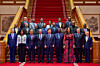 President Lee Jae Myung poses for a photo with ministerial-level officials from African countries and international organizations, who were in Korea for the Korea-Africa Foreign Ministers' Meeting, at the Blue House on June 2, in this photo provided by the presidential office. [THE BLUE HOUSE]