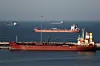 An oil tanker sits anchored in Muscat, Oman, due to Tehran's threat to close the Strait of Hormuz amid the U.S.-Israeli conflict with Iran on March 7. [REUTERS/YONHAP]