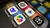 A mobile phone display shows the icons of AI apps Deepseek, Chatgpt, Copilot, Perplexity and Gemini in Berlin, Germany, on Oct. 31, 2025. [EPA/YONHAP]