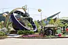 A floral installation set up at Ilsan Lake Park in Goyang, Gyeonggi, on April 23, as part of the international flower festival held from April 24 to May 10. [YONHAP]