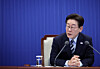 President Lee Jae Myung presides over a meeting with senior aides at the Blue House in Seoul on March 12. [YONHAP]