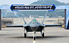 The KF-21 fighter jet at the launching ceremony on March 25 at the Korea Aerospace Industries headquarters in Sacheon, South Gyeongsang. [JOINT PRESS CORPS]