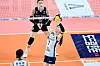 GS Caltex Seoul Kixx’s An Hye-jin sets the ball during Game 1 of the championship finals at Gimcheon Gymnasium on April 1. [KOREA VOLLEYBALL FEDERATION]