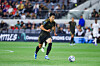 Los Angeles FC forward Son Heung-min sprints during the Concacaf Champions Cup semifinals against Deportivo Toluca at BMO Stadium in Los Angeles on April 29. [REUTERS/YONHAP]