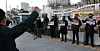 Members of a group seeking the normalization of the number of certified public accountant selections hold a press conference in front of the Government Complex Seoul in Jongno District, central Seoul, on Dec. 1, 2025. [NEWS1]