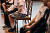 Students wait for interviews during a job fair for vocational high school students held in Jung District, central Seoul, on June 11, 2025. [NEWS1]