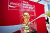 The FIFA World Cup trophy is displayed during an event at Nathan Phillips Square in Toronto on May 25. [AP/YONHAP]
