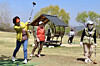Park golf is played at the World Cup Park Golf Course in April 2025. [JOONGANG ILBO]