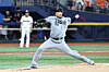 Hanwha Eagles pitcher Ryu Hyun-jin pitches during a game against the Kiwoom Heroes at Gocheok Sky Dome in western Seoul on May 12. [YONHAP]