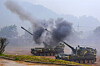 K9 howitzers take part in an artillery drill held near the Northern Limit Line (NLL) on June 25, 2025. [NEWS1]
