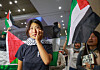 Activists Kim Ah-hyun, left, and Kim Dong-hyeon, who had been detained by the Israeli government, speak to reporters upon their arrival in Korea at Incheon International Airport on May 22. [NEWS1]