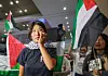 Activists Kim Ah-hyun, left, and Kim Dong-hyeon, who had been detained by the Israeli government, speak to reporters upon their arrival in Korea at Incheon International Airport on May 22. [NEWS1]