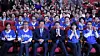 Members of the ruling Democratic Party await the results of the exit poll for the local elections on June 3 at the party’s situation room in the National Assembly in Yeouido, western Seoul. [YONHAP]