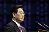 President Lee Jae Myung delivers a speech during an event commemorating March 1 Independence Movement Day at Coex in southern Seoul on March 1. [JOINT PRESS CORPS]