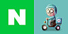 Logos of Naver, left, and Baedal Minjok [NAVER, WOOWA BROTHERS]