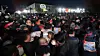 Protesting truckers from labor union under the Korean Confederation of Trade Unions clash with police officers in front of BGF Logis's warehouse in South Gyeongsang on April 20. [YONHAP]