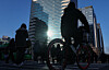 Morning commuters head to their offices in Gwanghwamun, central Seoul, on Feb. 19. [NEWS1]