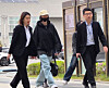 Singer and actor Nana, center, arrives at the Namyangju branch of the Uijeongbu District Court in Gyeonggi on April 21. [NEWS1]