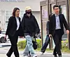 Singer and actor Nana, center, arrives at the Namyangju branch of the Uijeongbu District Court in Gyeonggi on April 21. [NEWS1]