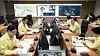 The Ministry of Oceans and Fisheries holds a meeting to check the situation of Korean seafarers and vessels stranded in the Strait of Hormuz on March 4. [MINISTRY OF OCEANS AND FISHERIES]