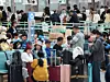 Travelers crowd Incheon International Airport on May 1, or Labor Day, which was designated a national holiday this year. [NEWS1]