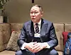 HS Hyosung Vice Chairman Cho Hyun-sang speaks in an interview with Yonhap News Agency at the World Economic Forum in Davos, Switzerland, on Jan. 19, 2023. [YONHAP]