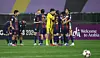 Players of Suwon FC Women react after losing to Naegohyang Women's FC in the AFC Women's Champions League at Suwon Sports Complex in Suwon on May 20. [YONHAP]