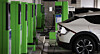 An EV charges inside a residential parking space in Seoul on March 30. [NEWS1]