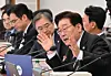 President Lee Jae Myung speaks during the 18th Cabinet meeting and the sixth emergency economic inspection meeting at the presidential office on the morning of April 28. [JOINT PRESS CORPS]
