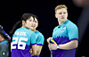 Seol Ye-eun, left, and Bobby Lammie play on the same team at a Rock League tournament held on April 13 in Toronto, Canada. [SCREEN CAPTURE]