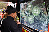 Firefighters hold a search coordination meeting at O-World, a theme park, in Daejeon on the morning of April 9, the second day after a wolf escaped from the park. [YONHAP]