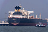 A tanker carrying crude oil from Saudi Arabia, that arrived clearing the Strait of Hormuz, is seen at the Mumbai Port in Mumbai, India on March 12. [AP]