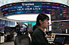 An electronic display board at Hana Bank’s dealing room in central Seoul shows the financial market on May 4. The Kospi surged 5.12 percent on the day to a record high of 6,936.99. [YONHAP]