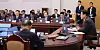 President Lee Jae Myung, right, speaks during a meeting with senior presidential aides at the Blue House in central Seoul on April 30. [JOINT PRESS CORPS]