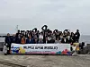 A group of aspiring haenyeo, or female divers, pose for a photograph after an induction ceremony at the Jeju Hansupul Haenyeo School on Jeju Island on May 2. [CHOI CHOONG-IL]