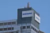 The logos of Samsung Electronics are seen on the top of a building at the company's headquarters in Suwon, Gyeonggi, on May 22. [AP/YONHAP]