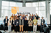 Winners of the MAJU:ON Final Demo Day take a group photo after the event in Jakarta, Indonesia, on May 21. [SK INNOVATION E&S]