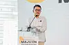 Dr. Ir. Hariyanto, head of the planning bureau of Indonesia’s Ministry of Energy and Mineral Resources, delivers remarks at the MAJU:ON Final Demo Day, an entrepreneurship support program backed by SK Innovation E&S, in Jakarta, Indonesia, on May 21. [SK INNOVATION E&S]
