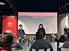Director Cecilia Kang, center, answers questions from the audience during a Q&A session following the screening of her documentary 'Mi Último Fracaso' (My Last Failure) at the Cervantes Institute in Seoul on March 9. The event marked the opening of a film showcase dedicated to Ibero-American women directors. [SEO JI-EUN]
